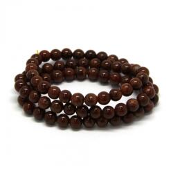  Bratara 3 Wrap Tip Mala Jad Orange Rotund - 8 - 9 mm