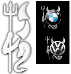 Autó Matrica Vicces Ördög Króm Tuning Bélyeg Autó