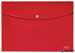 LEITZ Irattartó tasak, A4, PP, patentos, LEITZ 'Recycle', piros (46780025)