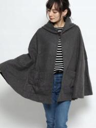 Desigual Szürke Poncsó, kapucnis, zsebek, poliészter (595528)
