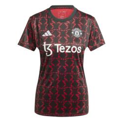 adidas Manchester United Pre-Match Shirt 2024 2025 Womens - Black/Mufc Red