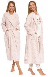 Moraj Arany Csillag mintás hosszú fürdőköpeny Rózsaszín, Kötött, Puha * S (PDSZ7000-003)