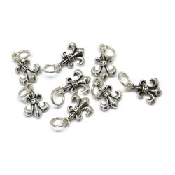  Charm Argint 925 Floare de Crin (Fleur de Lis) -17 x 9 mm - 1 Buc - concepttropic - 7,50 RON