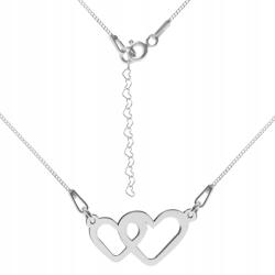  Ezüst Nyaklánc Két Átszőtt Szív Ezüst Pr. 925