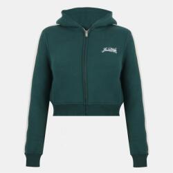 Jack Wills Суичър Jack Wills Women's Script Cotton Long Sleeve Oversized Fit Zip Hoodie - Green/White