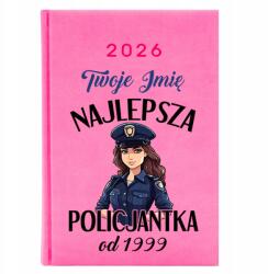 FunnyCase Naptár A5 2026 Rózsaszín Ajándék A Legjobb Rendőrnőnek *Dátum* Perso (Kalendarz Najlepsza Policjantka Różowy)