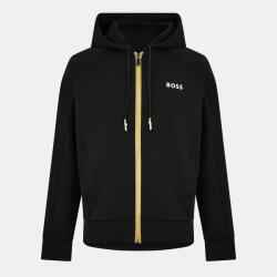 HUGO BOSS Суичър Boss Mens BOSS GREEN Full-Zip Hoodie with Adjustable Drawstring Hood - Streamlined Design - Black Gold
