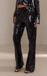 Prettylittlething Fekete Flitteres Nadrág Klasszikus Cipzárral Prettylittlething 34