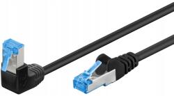 Goobay Patchcord Lan kábel Cat 6A S/ftp 1x90 fekete 0.5m (51556)