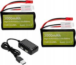 2 db 7.4V 3000mah 15C 2S akkumulátor Udirc UD1601 UD1602 SG1603 Rc autóhoz (B0FCD4G6RJ)