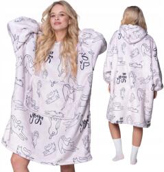  Takaró Pulóver Oversize Meleg Vastag Takaró 2in1 XXL Macskák Szőrme Kapucnis - allegro - 6 405 Ft