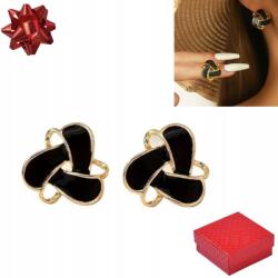  Aranyozott női fülbevaló, arany színű ékszer nőknek, acél, ajándék dobozban