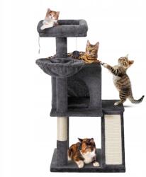 Hobbydog Stabil Macska Kaparófa Házikó Függőágy Fekhely Szürke Nagy Többszintes (DPEGRF1)