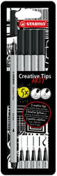 STABILO Ecsetfilc Stabilo Creative Tips Arty 5 db-os klt. fekete (89/5-1-20)