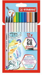 STABILO Ecsetfilc Stabilo Pen 68 brush 12 db-os készlet (568/12-21) - argentumshop