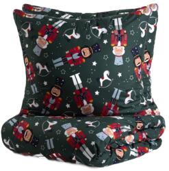 Homla Aitona mikroszálas ágyneműhuzat zöld karácsonyi motívummal 160x200 2*70x80 (236354)