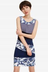 Desigual Mintás Ruha, Size XL, mini, kerek dekoltázs, ujjatlan, ceruza szabás (329200)