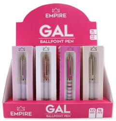 GAL Golyóstoll Gal, díszdobozos, 1 mm, vegyes minták, kék (412045)