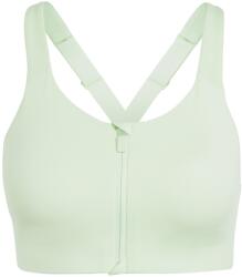 adidas Women's Tlrdim Lux Zipped Non Wired High Impact Sports Bra - Green
