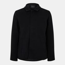 Brave Soul Mens Funnel Neck Overcoat - Black