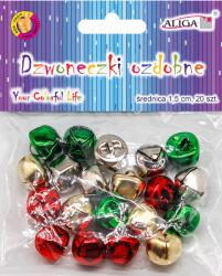 Aliga Dekorációs Csengettyűk Színkeverék 1, 5cm 20 Db Aliga (7745)