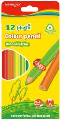 Keyroad Színes ceruza készlet 4 mm famentes háromszögletű Keyroad Jumbo 12 klf. szín - suplix