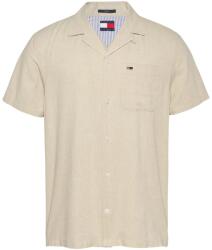 Tommy Hilfiger Риза Tommy Jeans Men's Linen Blend Short-Sleeve Plain Shirt - Newsprint