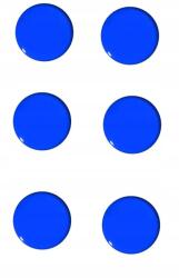 Tetis Hűtőmágnesek 6 db 20 mm kék (25347)