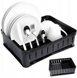 Vilde Csepegtető Edényszárító Evőeszközök Tányérok Bögrék Álló Konyhai Fekete (229061-C)