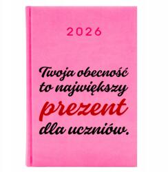 FunnyCase Naptár Rózsaszín A5 2026 Pedagógusnapi Ajándék Diákoknak