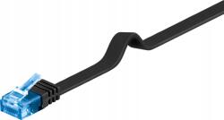 Goobay Patchcord Lan kábel Cat 6A Utp Lapos fekete 10m (RJ-45 CAT6a 10m)