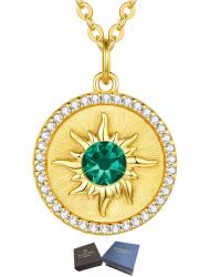 Mennica Świdnicka Arany Női Nyaklánc Nap cirkóniákkal Ezüst 925 Karácsonyi ajándék