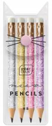 Interdruk Mini Ceruza Interdruk Meow Csillámos 4 Db Hb (OŁMININTGLITTER)