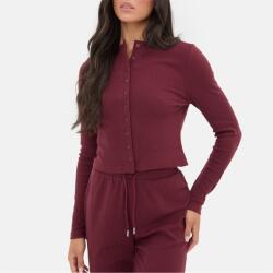 I Saw It First Фланелка с дълъг ръкав I Saw It First Button Front Long Sleeve Top - Burgundy