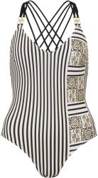 Biba Бански костюм Biba Women's Kayla Plunge Swimsuit - Logo Stripe