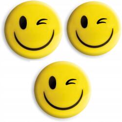 Tetis Hűtőmágnes Tetis Smiley 3 Db 50 mm Sárga