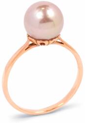 White & Black Rózsaszín gyöngy Classic gyűrű - 9, 6mm (AU13830)