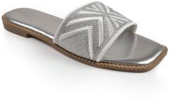 Wheres That From Сандали Wheres That From Women's Blossom Flat Sandals - Silver
