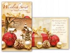 MFP Bérlet Kis Babérkoszorú Karácsonyi Képeslap Bn Boríték