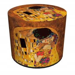 Bertoni Puff Bertoni könnyű, stabil ülőfelület loft puff henger nyomott mintával Csók (PU86)