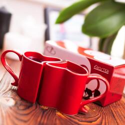 Handlosfera Szív csészék - piros (GAD02204)