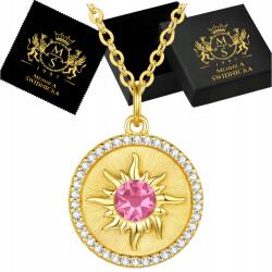 Mennica Świdnicka Arany nyaklánc lánccal Ezüst strassz gravírozás medál Ajándék