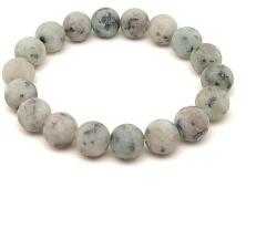 R. M. ékszer Jáspis kiwi matt golyó karkötő 10-11 mm (060210)