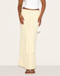 Prettylittlething Citromsárga Maxi Szoknya Klasszikus Gumis Kötés Prettylittlething 38