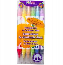 Strigo Kétoldalas Vékonyceruza És Szövegkiemelő Brush 6 Db Strigo 2IN1 SSC443 (SSC443)