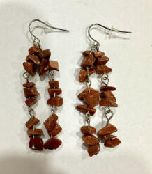 Napfénycsók - napkő hatású bizsu fülbevaló (asvanyfuli2)