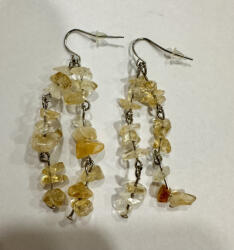  Napkelte - citrin hatású bizsu fülbevaló (asvanyfuli4)