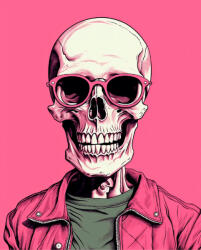 Alkotásutca Napszemcsis koponya - Számfestő készlet kereten 40x50