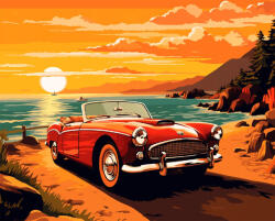 Alkotásutca Irány a part - Számfestő készlet kereten 40x50