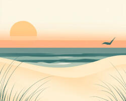 Alkotásutca Homokos tengerpart - Számfestő készlet kereten 40x50